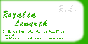 rozalia lenarth business card